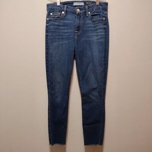 7 For All Mankind High Waist Ankle Skinny Denim Jeans 26